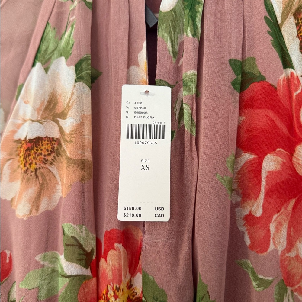 BNWT! Anthropologie The Somerset Long-Sleeve Mock-Neck Chiffon Maxi Dress, XS - Picture 13 of 16